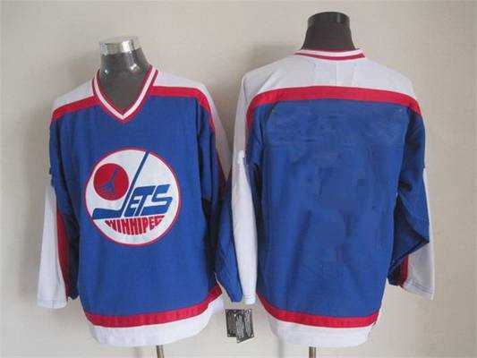 Mens Winnipeg Jets Blank 1979-80 Blue CCM Vintage Throwback Jersey